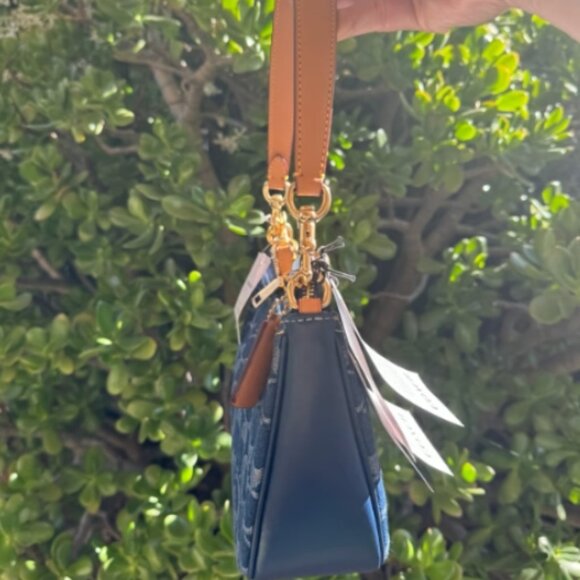 Coach Cherry Denim CAF82 Shoulder Bag - Picture 4 of 7